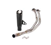 Adjustable Muffler Silencer For MT07 FZ07 R7 2022 Exhaust Slip On Muffler Tail Pipe Front Connect Tube Stainless Steel