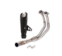 Adjustable Muffler Silencer For MT07 FZ07 R7 2022 Exhaust Slip On Muffler Tail Pipe Front Connect Tube Stainless Steel