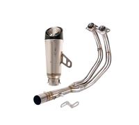 Adjustable Muffler Silencer For MT07 FZ07 R7 2022 Exhaust Slip On Muffler Tail Pipe Front Connect Tube Stainless Steel