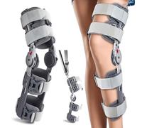 Adjustable Multi-Angle Hinged Knee Braces for Men with ROM Dial,Unloader Knee Support for Women,Full Leg Braces for Knee Support,Leg Support