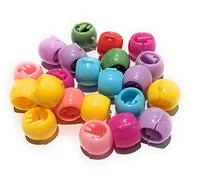 Adjustable Multi Coloured Small Round Claw Clips Beads mini Hair Accessory Cute Candy (20 beads)