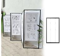 Adjustable Multifold Exhibit Stand with Hook & Wire Rope Portable Freestanding Display Board for Advertising Trade Shows Events & Publicity