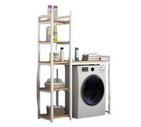 Adjustable MultiLayer Washing Machine Sto RackSpaceSaving Steel Pipe Shelf 150KGEasy Assembly Freestanding Bathroom