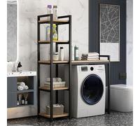 Adjustable MultiLayer Washing Machine Sto RackSpaceSaving Steel Pipe Shelf for Bathroom 150KGEasy Assembly Freestanding Unit