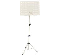 Adjustable Music Stand, Super Stable Sturdy Steel Professional Portable Folding Sheet Music Stand with Carrying Bag, Large Area Thickened Panel (Beige