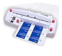 Adjustable Name Card Slitter, 20W Electric Business Card Cutting Machine with 9 Sets of Blades, Automatic Induction and Adjustable Position 1-18mm, Forward/Reverse Design for Business Invitations