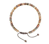 Adjustable Natural Stone Beaded Friendship Bracelet for Women | Healing Bracelet for Yoga Meditation Birthday Gifts | Inspirational Cards Life Is Tough