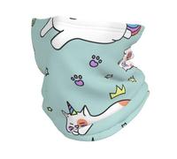 Adjustable Neck Gaiter Cute Colorful Cat Neck Warmer Headband Neck Gaiter Head Wrap Headgear Face Mask Magic Scarf Bandana For Sports