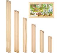 Adjustable Needlepoint Stretcher Bar Set, Wooden Canvas Frames, 12 in 6 Sizes for Needlework, Embroidery, and Art