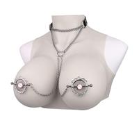 Adjustable Nipple Clamps & Chest Harness Set - 2-in-1 Bondage Restraint Gear for Women, Adult Intimate Play Accessories (Style C)