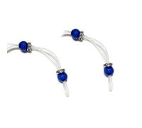 Adjustable Nipple Clamps for Sensual Tease, Non-Piercing Breast Jewelry, Feather-Light Design for BDSM Play (Blue)