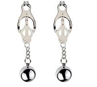 Adjustable Nipple Clamps Silver Beaded Nipple Clamps Sex Toys for Women Soft Rubber Metal Nipple Clamps Fetish Nipple Teasers Sensual Bondag