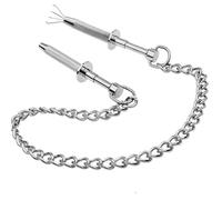 Adjustable Nipple Clamps with Chain, Four-Claw Design for Intense Stimulation, Non-Piercing Bondage Play Set for Couples, SM Sex Toy for Women