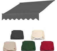 Adjustable No-Drill Balcony Awning, 2.5m Waterproof Red Sunshade Canopy, Durable 280g Polyester Outdoor Cover for Patio and Garden Sun Protection