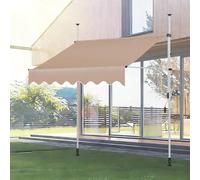 Adjustable No-Drill Balcony ning UV-Resistant e Canopy for Entryways & Balconies 4M/13.1FT Bei Sun & Rain Protect for Commercial Use