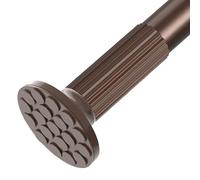 Adjustable No-Drill Curt Rod Extra Long 378-430cm 32mm Diameter ty Renter-Friendly for Bathroom Bedroom Living Room & Patio (Brown)