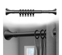 Adjustable No-Drill Curtain Rod, Sturdy Telescopic Design for Bedroom, Bathroom Kitchen, Easy Installation for Home Décor