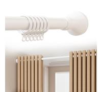 Adjustable No-Drill Curtain Rod, Sturdy Telescopic Design for Bedroom, Bathroom Kitchen, Easy Installation for Elegant Home Décor