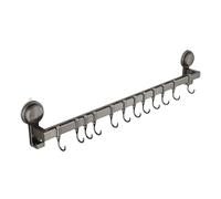 Adjustable No-Drill Hanging Rail - Scratch-Resistant Multi-Purpose Hook Rack for Kitchen, Bathroom, Wardrobe & Balcony Organization