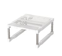 Adjustable No-Drill Shelf Divider for Closet & Kitchen Storage, Versatile White nizer for Wardrobe, Cupboard & Bathroom, Fits L32-40cm, H28cm, W35-45cm