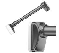Adjustable No Drill Spring Tension Curtain Rod - Non Slip Telescoping Shower & Window Rod for Bathroom Closet Wardrobe Doorway (Gray 310 400cm)