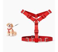 Adjustable No Pull Dog Harness Vest for Walking and Training with Front and Back Leash Clips, Breathable Padded Comfort Chest Vest, Easy Control Pet Walking Gear for Small Medium Dogs (Red)