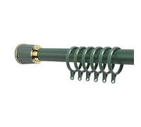 Adjustable NoDrill Coping RodHeavy Duty Teon Pole for Bedroom Bathroom Living Room DecorEasy Install Curtain Rod (Green 162 in/410 cm)
