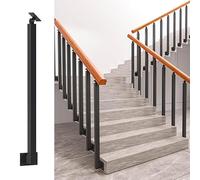Adjustable Non-Slip Metal Baluster Stair Railing - 270° Rotation for Secure Patio & Balcony Handrail Support