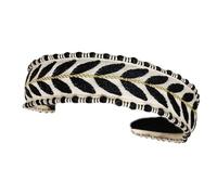 Adjustable Nonslip Hair Band Embroidered Leaves Decoration Lightweight Headband Comfortable Hair Accessory For Women Adjustable Wide Headbands