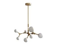 Adjustable Nordic Chandelier 4 Lights Sputnik Mid Century Pendant Lighting Iron Ceiling Light Fixture for Kitchen Dining Room Living Room,8 Lights