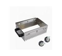 Adjustable Notched Trowel with Wheels and Leveling Tool for Tile and Paving Installation