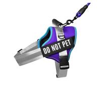 Adjustable Nylon Dog Harness Personalized Reflective Breathable Pet Dog Harness Vest for Small, Medium, Large Dogs(Purple,M)