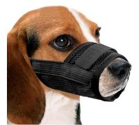 Adjustable Nylon Mesh Dog Muzzle - Breathable Quick Fit Pet Mouth Cover with Straps to Prevent Biting, Screaming and Accidental Eating (Size L)