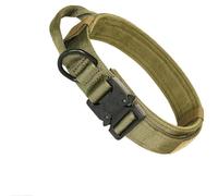 Adjustable Nylon Military Tactical Dog Collar With Control Handle German Shepherd Bulldog Labrador Hunting Training Collar,green,XL 50-63CM