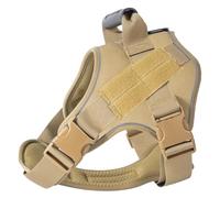 Adjustable Nylon Military Tactical Dog Harness Doberman Pinscher French Bulldog Camping Training Harness Vest For Medium To Large Dogs,Yellow,M
