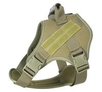 Adjustable Nylon Military Tactical Dog Harness Doberman Pinscher French Bulldog Camping Training Harness Vest For Medium To Large Dogs,green,L