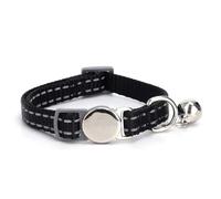 Adjustable Nylon Personalized Cat Collar With ID Name Phone Number Plate For Chihuahua Pug Yorkshire Terrier,Black