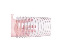 Adjustable Nylon Strap Ventilation Duct, Stainless Steel D-Ring Supported Flexible PVC Air Hose, Wearproof Flameproof Exhaust Pipe for Industrial Workshop Basement Air Circulation(120mm)