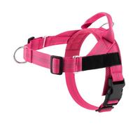 Adjustable Nylon Vest Harness with Handle, Breathable Padded Harness for Medium Large Dogs, Safe Walking And Training Rose Red S