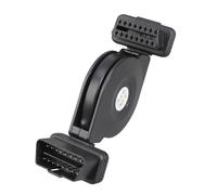 Adjustable OBD2s Male to Female Flat Cable 16Pin Connector for Car Diagnostic Tool & Tracker