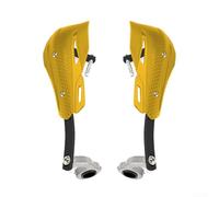 Adjustable Off-road Motorcycle Hand Guards, Variable Diameter Anti-fall Windshield Strips Impacts Resistant Protects Hands(Yellow)