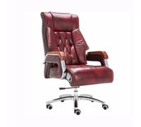 Adjustable Office Chair - High Back Leather Desk Chair with Footrest - Ergonomic Swivel Design for Comfort at Home or Work - Ideal for Long Hours of Sitting