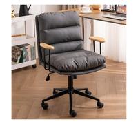 Adjustable Office Desk Chair with Wheels, Comfortable Swivel Task Chair for Computer, Sewing, and Makeup Vanity