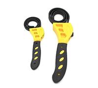 Adjustable Oil Filter Strap Wrench Set, 2pcs 500 mm and 600 mm Rubber Pipe Wrenches Jar Opener, Heavy Duty Plumbers Mechanics Removal Tool
