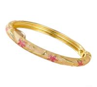 Adjustable Open-End Bangle Chinese Flower Pattern Design(F)
