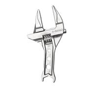 Adjustable Open-End Spanner - 6-75 mm Adjustable Short Handle Wide Jaw Tool, Drain Pipe Wrench | For Sanitary Kitchen Bathroom Sink Pipe Tap Bicycle Car