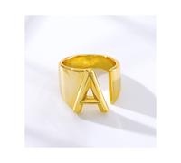 Adjustable Open Initial Rings For Women Stainless Steel A-Z Letter Ring Ladies Meaningful Wedding Jewelry Gift