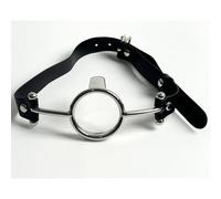 Adjustable Open Mouth Gag Plug with Tongue Depressor,BDSM,Locable Mouth Hook Oral O Ring Gag Bondage Restraints (Black)