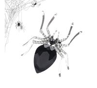 Adjustable Open Rings | Gothic Ring Costume | Halloween Finger Ring Open Adjustable Spider Rings with Rhinestones Decor for Creepy Party Favors