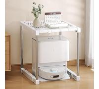 Adjustable Open Storage Shelf for Robot Vacuum Space Saving Auxiliary Table for Bedroom & Living Room Compact 48x18cm (19x7in) Design